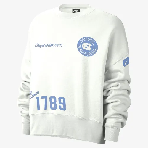 UNC женская Nike College Crew-Neck свитшот цвет белый