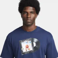 Nike мужские Max90 баскетбольные футболка синий