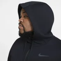 Nike Therma мужские Full-Zip тренировочные Толстовка с капюшоном цвет черный