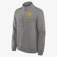 Iowa Hawkeyes Primetime Club чоловічі Nike College 1/2-Zip Crew колір сірий