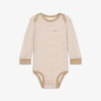 Nike Baby Essentials Baby (0-9M) Long Sleeve Bodysuits (3 Pack) цвет коричневый
