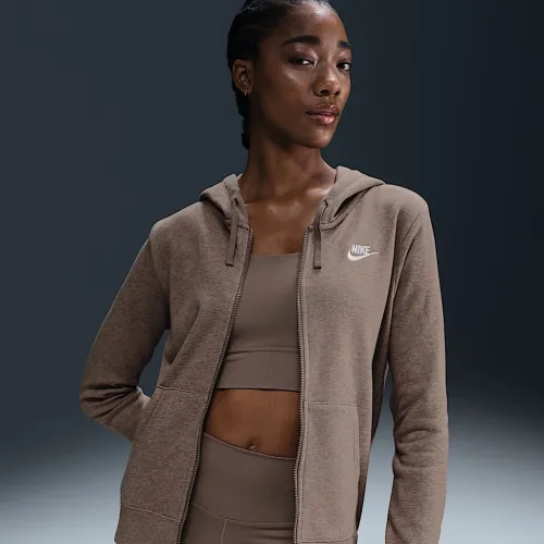 Nike Sportswear Club Fleece жіноча Full-Zip Толстовка з капюшоном колір коричневий