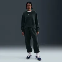 Nike Sportswear Phoenix Fleece женская Over-оверсайз Crew-Neck свитшот цвет зеленый