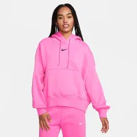 Nike Sportswear Phoenix Fleece женская Over-оверсайз Pullover Толстовка с капюшоном цвет красный