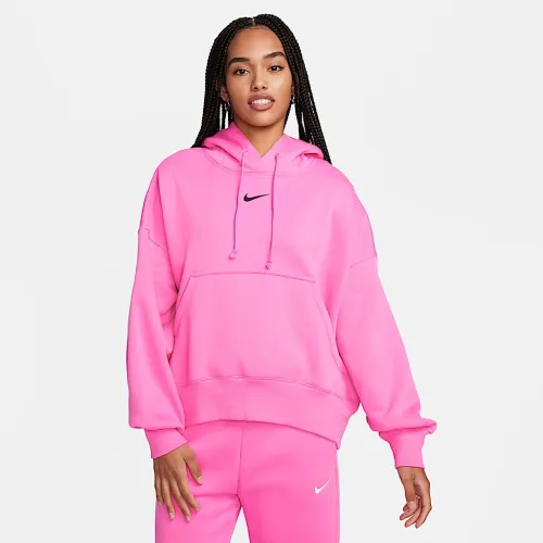 Nike Sportswear Phoenix Fleece женская Over-оверсайз Pullover Толстовка с капюшоном цвет красный