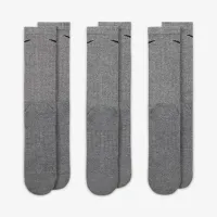 Nike Everyday Plus Cushioned тренувальні Crew шкарпетки (3 пар) колір сірий