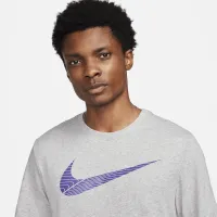 Nike Dri-FIT мужские Fitness футболка цвет серый