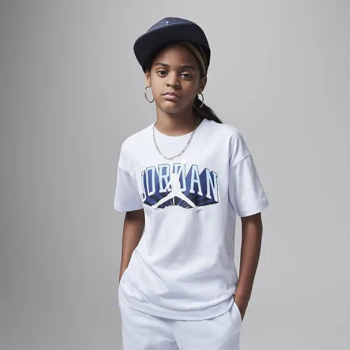 Nike Jordan Big дитячі Push Through Graphic футболка колір сірий
