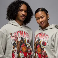 Nike Jordan Flight Fleece чоловічі Graphic Pullover Толстовка з капюшоном колір сірий