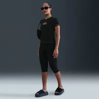 Nike Sportswear Chill Knit жіноча Slim Cropped Top колір чорний