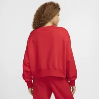 Nike Sportswear Phoenix Fleece женская Over-оверсайз Crew-Neck Graphic свитшот цвет красный