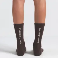 NikeSKIMS женская Dri-FIT Crew носки (3 пары) цвет коричневый