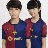 FC Barcelona 2024/25 Stadium Home Big детские Nike Dri-FIT Soccer Replica Jersey синий