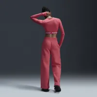 Nike Sportswear Phoenix Fleece женская С высокой Талией Wide-Leg Sweatpants Pink