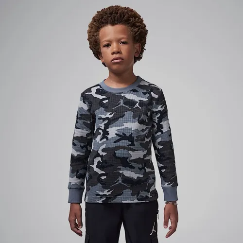 Nike Jordan Brooklyn Essentials Little детские Camo Long Sleeve Top цвет серый
