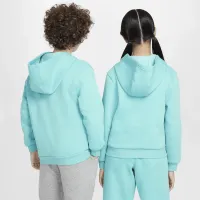 Nike Sportswear Club Fleece Big детские Full-Zip Толстовка с капюшоном цвет зеленый