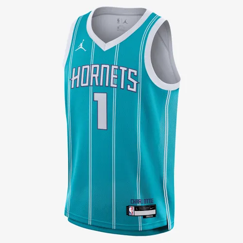 Nike LaMelo Ball Charlotte Hornets Icon Edition Big детские Jordan NBA Swingman Jersey цвет зеленый