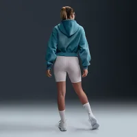 Nike Sportswear Phoenix Fleece женская Loose Cropped Full-Zip Толстовка с капюшоном синий