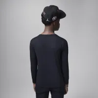 Nike Jordan Big детские Baseline Flight Long Sleeve футболка цвет черный