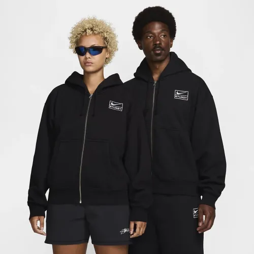 Nike x Stüssy Full-Zip Fleece Толстовка с капюшоном цвет черный