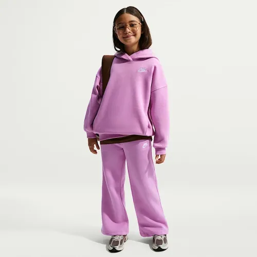 Nike Sportswear Club Fleece Girls' Wide-Leg Pants колір фіолетовий