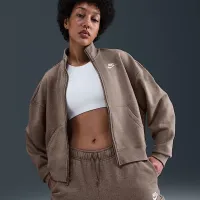 Nike Sportswear Club Fleece женская Loose Track Куртка цвет коричневый