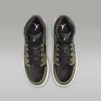 Nike Air Jordan 1 Mid Big детские Кроссовки цвет черный