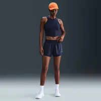 Nike One Fitted женская Dri-FIT Cropped Tank Top синий