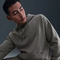 Nike Sportswear Club чоловічі Washed Fleece Толстовка з капюшоном колір сірий