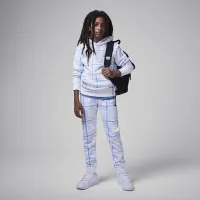 Nike Jordan Brooklyn Essentials Big дитячі Holiday Fleece Pullover Толстовка з капюшоном колір білий