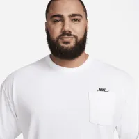 Nike Sportswear Premium Essentials мужские Long-Sleeve Pocket футболка цвет белый