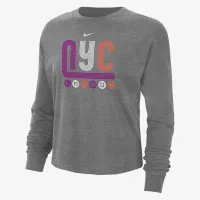 Nike жіноча Tennis Boxy Long-Sleeve футболка колір сірий