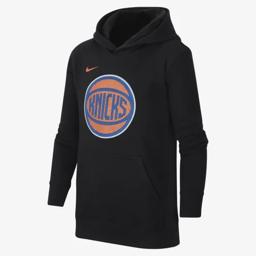 New York Knicks Club Fleece Big дитячі Nike NBA Pullover Толстовка з капюшоном колір чорний