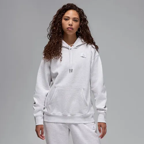 Nike Jordan Flight Fleece женская Satin-Lined Pullover Толстовка с капюшоном цвет коричневый