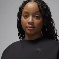 Nike Jordan Flight Fleece женская Crew-Neck свитшот (большие размеры) цвет черный