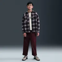 Nike SB Big детские Long-Sleeve Button Down Shirt цвет черный