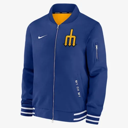 Seattle Mariners Authentic Collection City Connect чоловічі Nike MLB Full-Zip Bomber Куртка блакитний