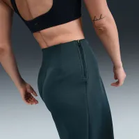 Nike Sportswear Tech Fleece женская С высокой Талией Pleated Pants цвет зеленый
