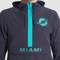 Miami Dolphins Rivalries Collection Sideline Anorak мужские Nike NFL 1/2-Zip Hooded Куртка синий