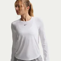 Nike One Classic жіноча Dri-FIT Long-Sleeve Top колір білий