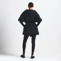 NikeSKIMS Woven Nylon женская Wrap Coat цвет черный