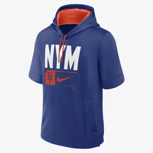 New York Mets Tri Code Lockup чоловічі Nike MLB Short-Sleeve Pullover Толстовка з капюшоном блакитний