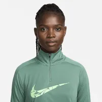 Nike Swoosh жіноча Dri-FIT 1/4-Zip Mid Layer колір зелений