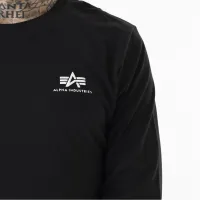 Футболка Alpha Industries Basic LS Small Logo 19851703 -  Черная