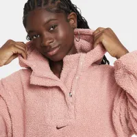 Nike High-Pile Fleece Big детские (Girls') Therma-FIT тренировочные Куртка Pink
