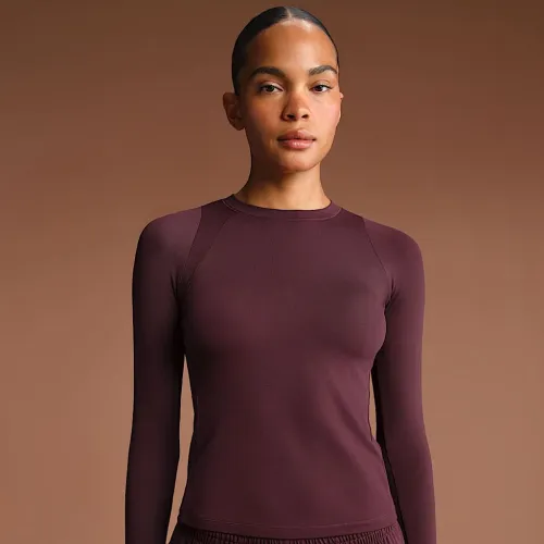 NikeSKIMS Airy жіноча Long-Sleeve Crew-Neck Top колір червоний