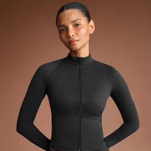 NikeSKIMS Matte женская Mock-Neck Full-Zip Куртка цвет черный