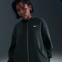 Nike Sportswear Phoenix Fleece жіноча оверсайз Full-Zip Толстовка з капюшоном колір зелений