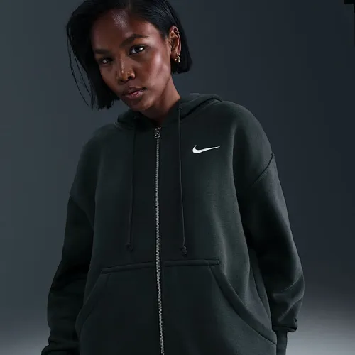 Nike Sportswear Phoenix Fleece жіноча оверсайз Full-Zip Толстовка з капюшоном колір зелений