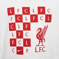 Liverpool FC Big дитячі Nike Soccer Checkeколір червоний футболка колір білий
